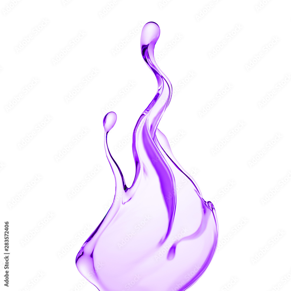 Splash of thick purple liquid. 3d illustration, 3d rendering. Splash of thick purple liquid. 3d illustration, 3d rendering.