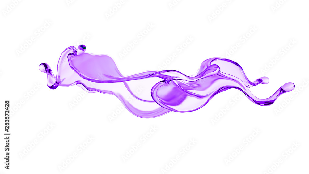 Splash of thick purple liquid. 3d illustration, 3d rendering. Splash of thick purple liquid. 3d illustration, 3d rendering.