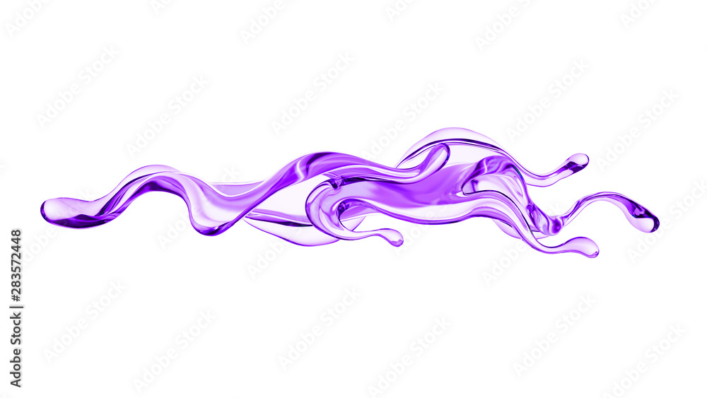 Splash of thick purple liquid. 3d illustration, 3d rendering. Splash of thick purple liquid. 3d illustration, 3d rendering.