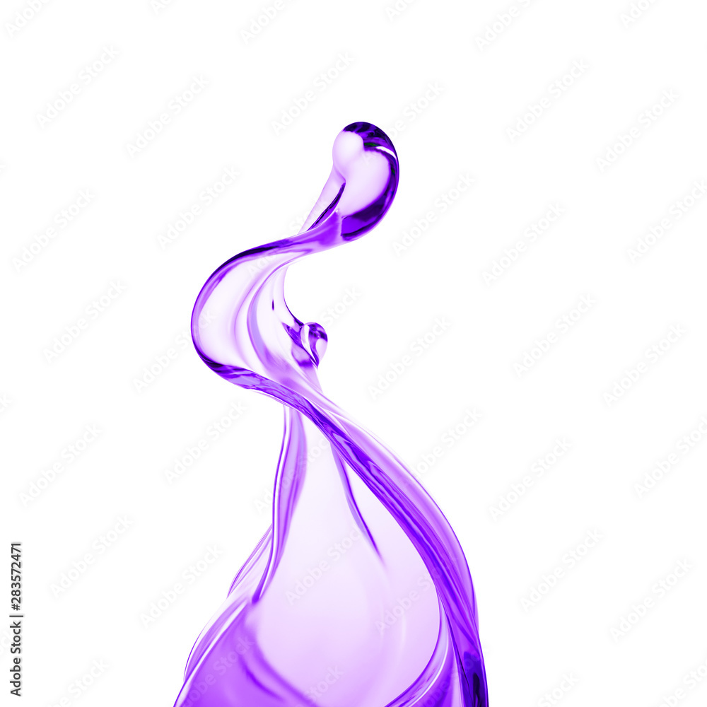 Splash of thick purple liquid. 3d illustration, 3d rendering. Splash of thick purple liquid. 3d illustration, 3d rendering.