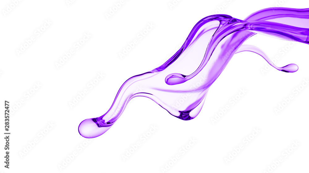 Splash of thick purple liquid. 3d illustration, 3d rendering. Splash of thick purple liquid. 3d illustration, 3d rendering.