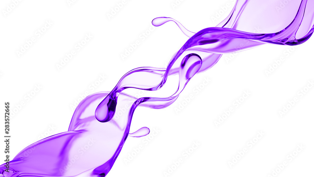 Splash of thick purple liquid. 3d illustration, 3d rendering. Splash of thick purple liquid. 3d illustration, 3d rendering.