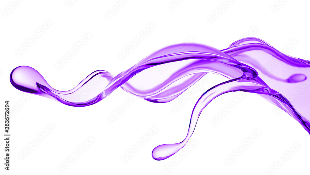 Splash of thick purple liquid. 3d illustration, 3d rendering. Splash of thick purple liquid. 3d illustration, 3d rendering.