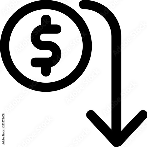 devaluation of dollar money, depreciation finance downtrend