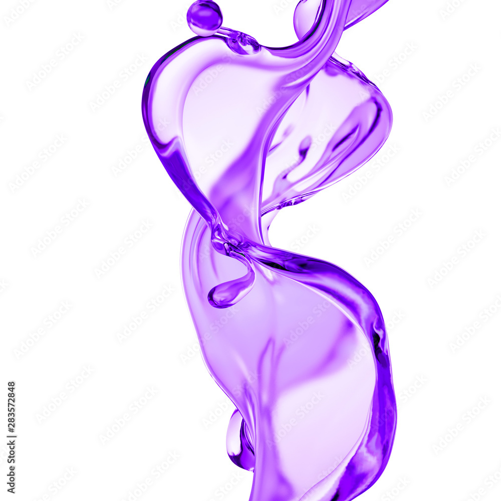 Splash of thick purple liquid. 3d illustration, 3d rendering. Splash of thick purple liquid. 3d illustration, 3d rendering.