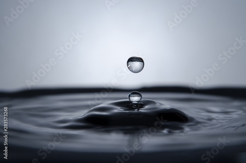Macro photography of drop of water