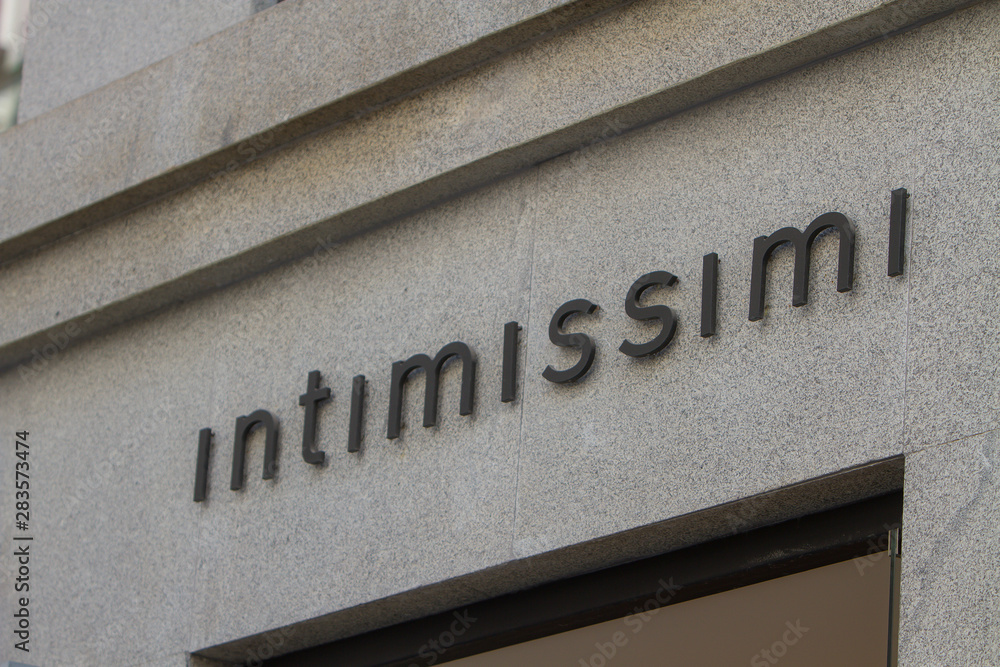 Detail of Intimissimi shop in Madrid, Spain. It is an Italian clothing  label started in 1996 Stock Photo | Adobe Stock