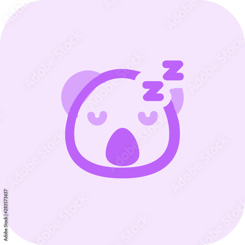 Sleepy koala with emoji pictorial representation shared online