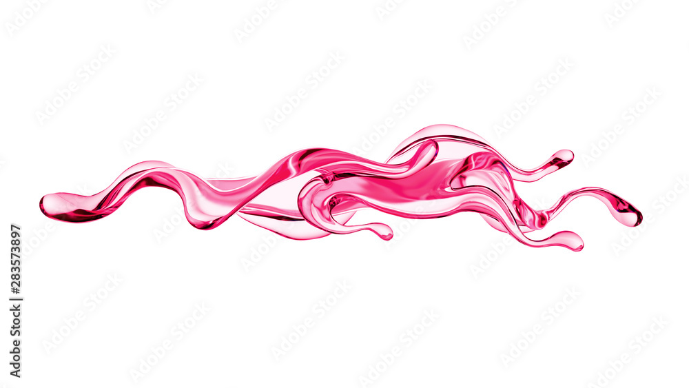 Splash of thick pink fluid. 3d illustration, 3d rendering. Splash of thick pink fluid. 3d illustration, 3d rendering.