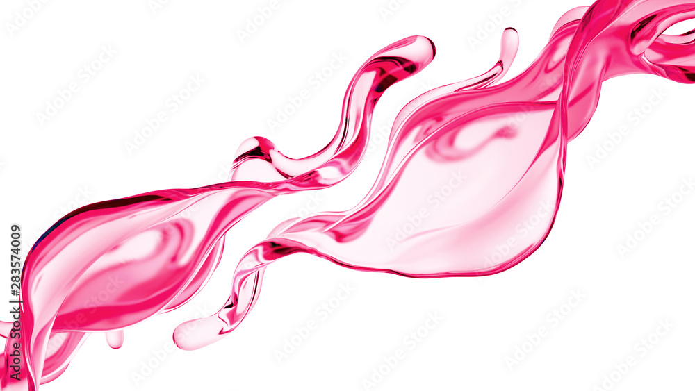 Splash of thick pink fluid. 3d illustration, 3d rendering. Splash of thick pink fluid. 3d illustration, 3d rendering.