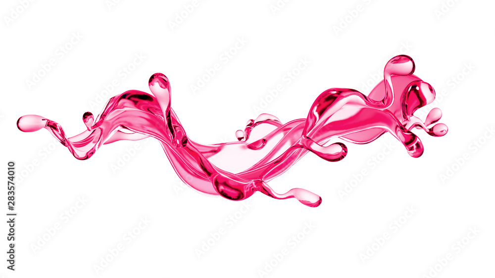 Splash of thick pink fluid. 3d illustration, 3d rendering. Splash of thick pink fluid. 3d illustration, 3d rendering.