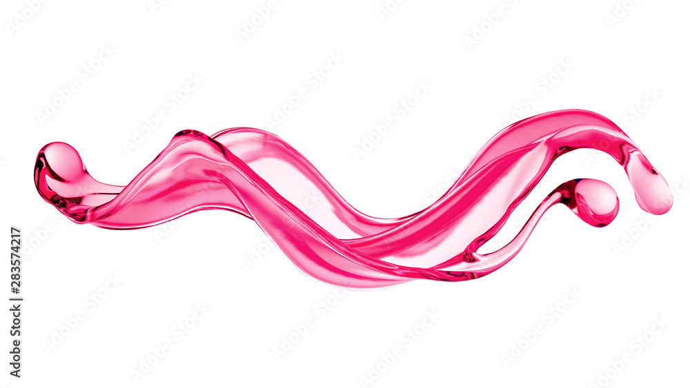 Splash of thick pink fluid. 3d illustration, 3d rendering. Splash of thick pink fluid. 3d illustration, 3d rendering.