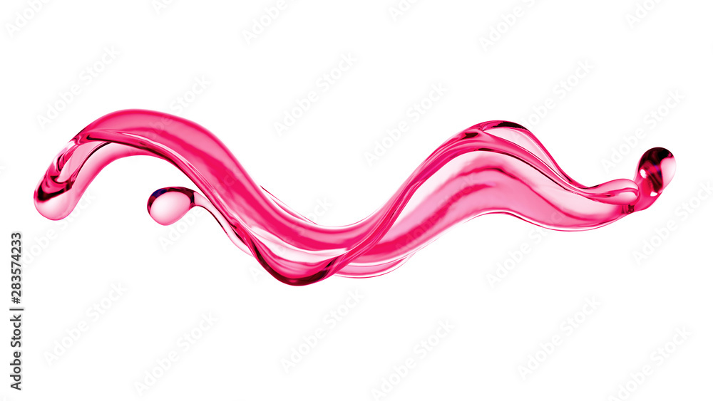 Splash of thick pink fluid. 3d illustration, 3d rendering. Splash of thick pink fluid. 3d illustration, 3d rendering.