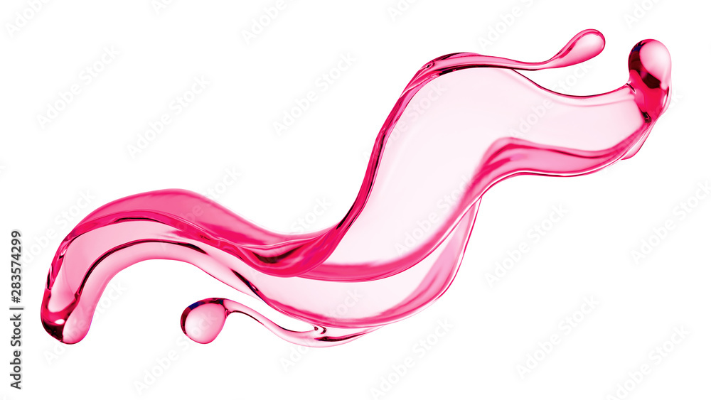 Splash of thick pink fluid. 3d illustration, 3d rendering. Splash of thick pink fluid. 3d illustration, 3d rendering.
