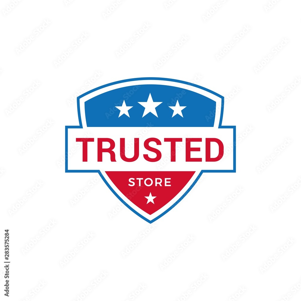 Trusted Store Logo Design Vector Template Trusted Store Logo Design Vector Template