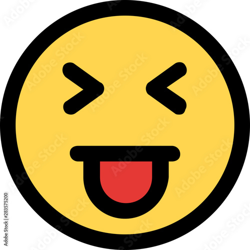 squinting face with tongue emoji shared on internet