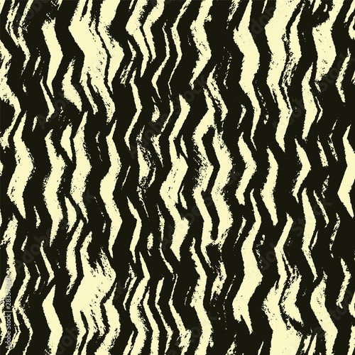 Abstract grunge vector background. Monochrome composition of irregular graphic wavy elements.