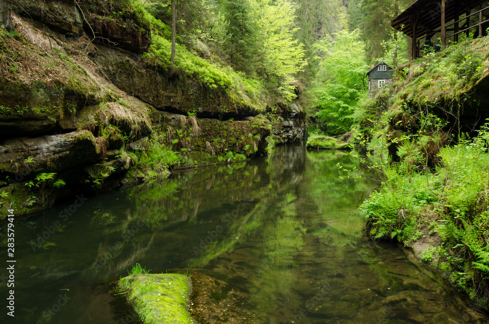 Edmund's Gorge (Edmundova soutěska), Bohemian Switzerland, Czech Republic Edmund's Gorge (Edmundova soutěska), Bohemian Switzerland, Czech Republic