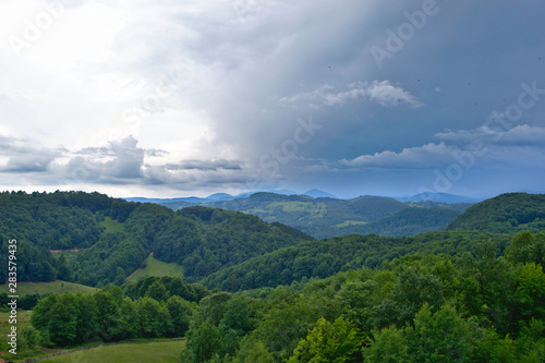 Gathering storm over the mountains of Transilvania