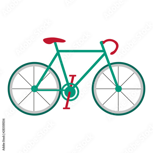 Cartoon Bycicle Icon Isolated On White Background