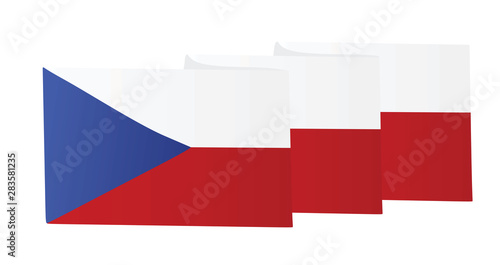 Czech national flag. vector illustration