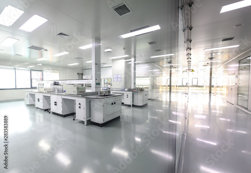 Drug manufacturing laboratory equipment. photo