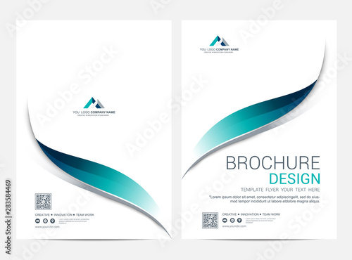 Brochure or flyer layout template, annual report cover design background