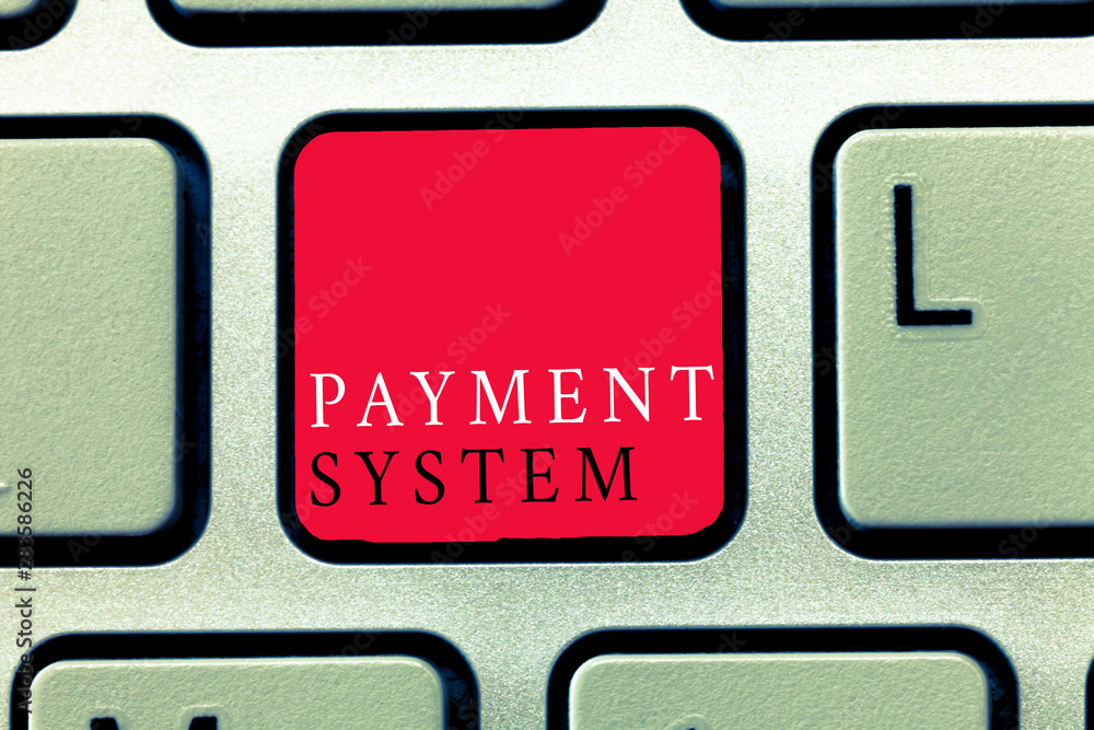 Word writing text Payment System. Business concept for Compensation Scheme Method used in paying goods and services. Word writing text Payment System. Business concept for Compensation Scheme Method used in paying goods and services.
