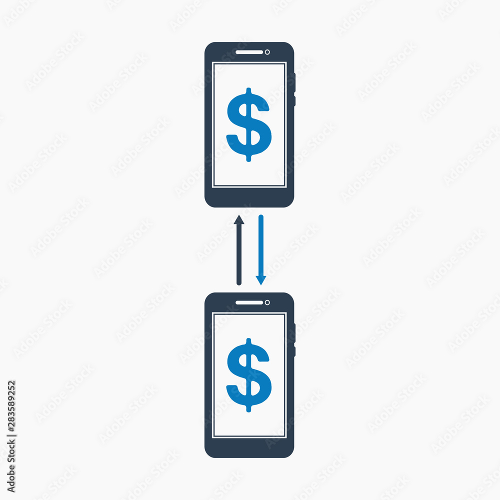 Online transaction icon. Flat style vector EPS. Online transaction icon. Flat style vector EPS.