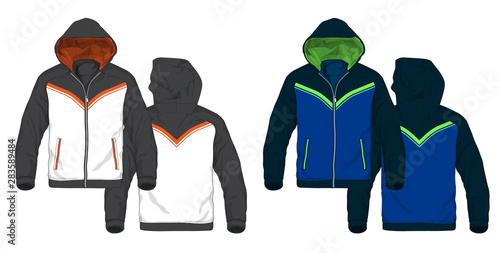 Vector illustration of sport hoodie jacket stock illustration