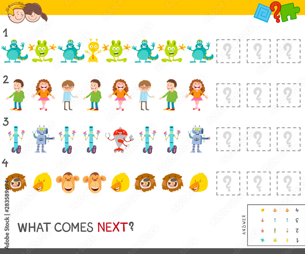 educational pattern game for kids