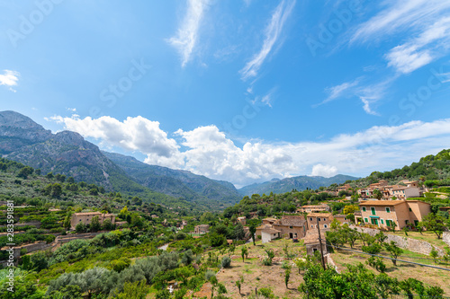 Panoramic view of Fornalutx (Mallorca, Spain)