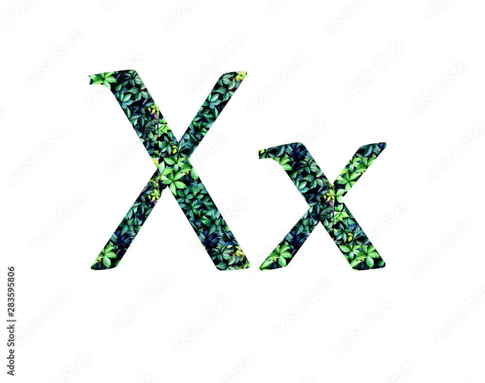 font from leaves, abc font from leaves, abc