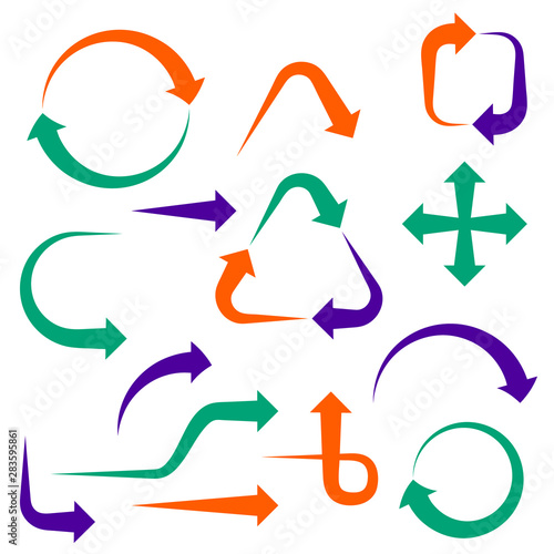 Arrow sign set. Isolated on...