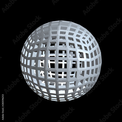 Abstract sphere wireframe. ...