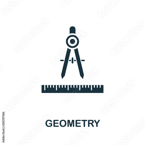 Geometry vector icon symbol. Creative sign from education icons collection. Filled flat Geometry icon for computer and mobile