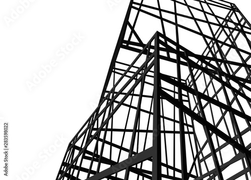 structure building construction. Industrial background