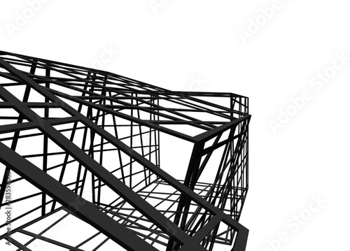 structure building construction. Industrial background