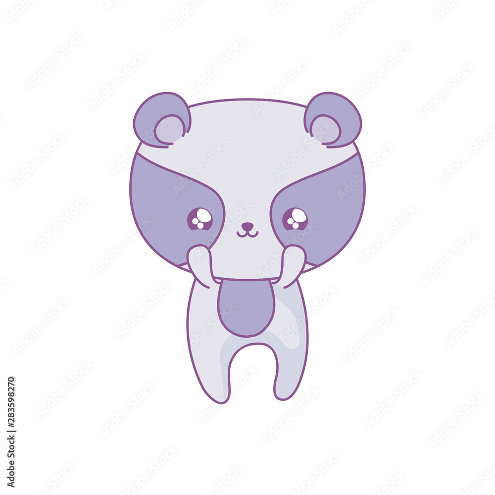 Fototapeta premium cute raccoon baby animal kawaii style