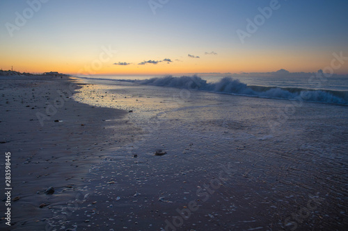 sunset over sea