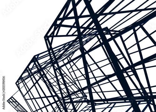 structure building construction. Industrial background