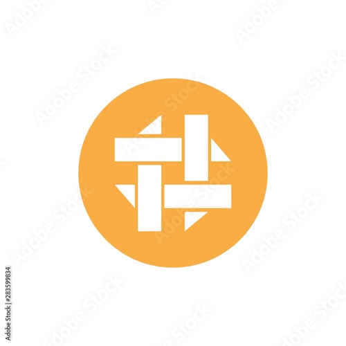 Woven bamboo logo vector design