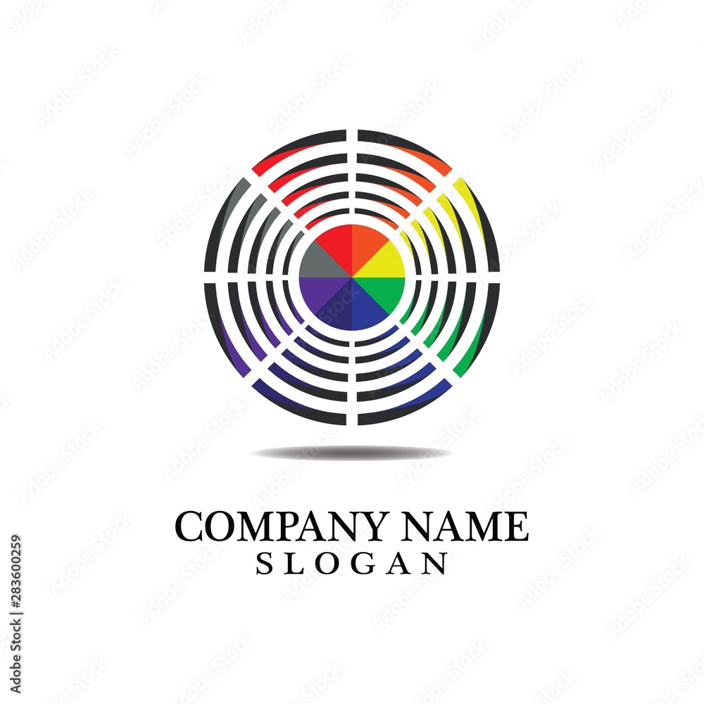Circle logo and symbols business technology Circle logo and symbols business technology