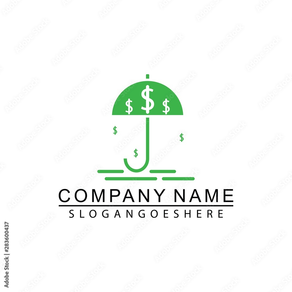 Umbrella logo template vector icon illustration design Umbrella logo template vector icon illustration design