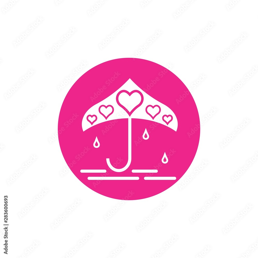 Obraz premium Umbrella logo template vector icon illustration design