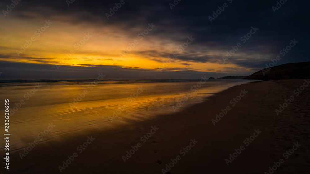 Perranporth Beach Cornwall Sunset