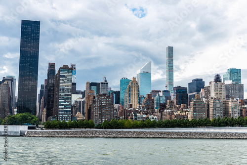 Skyline of skyscrapers in Manhattan  New York City  USA