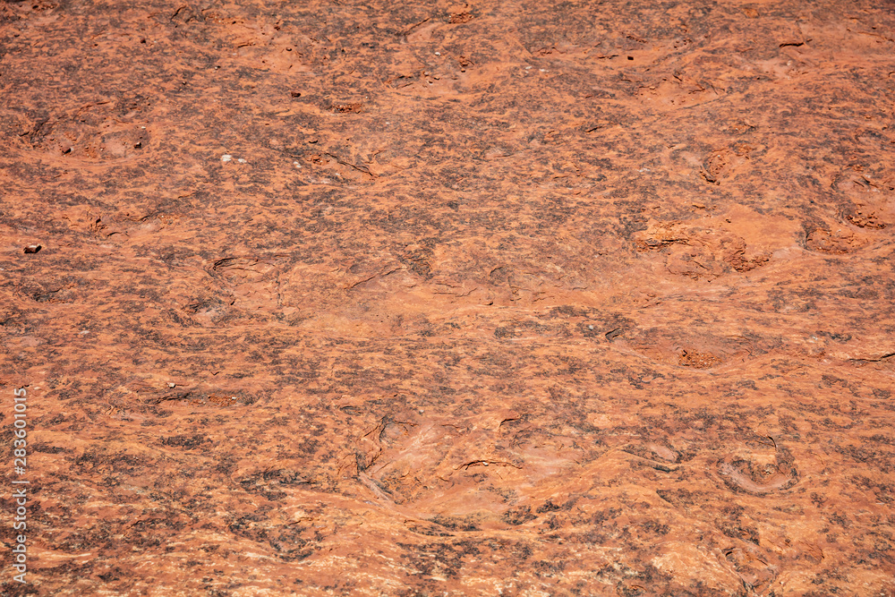 Red sandstone desert rock background, texture.