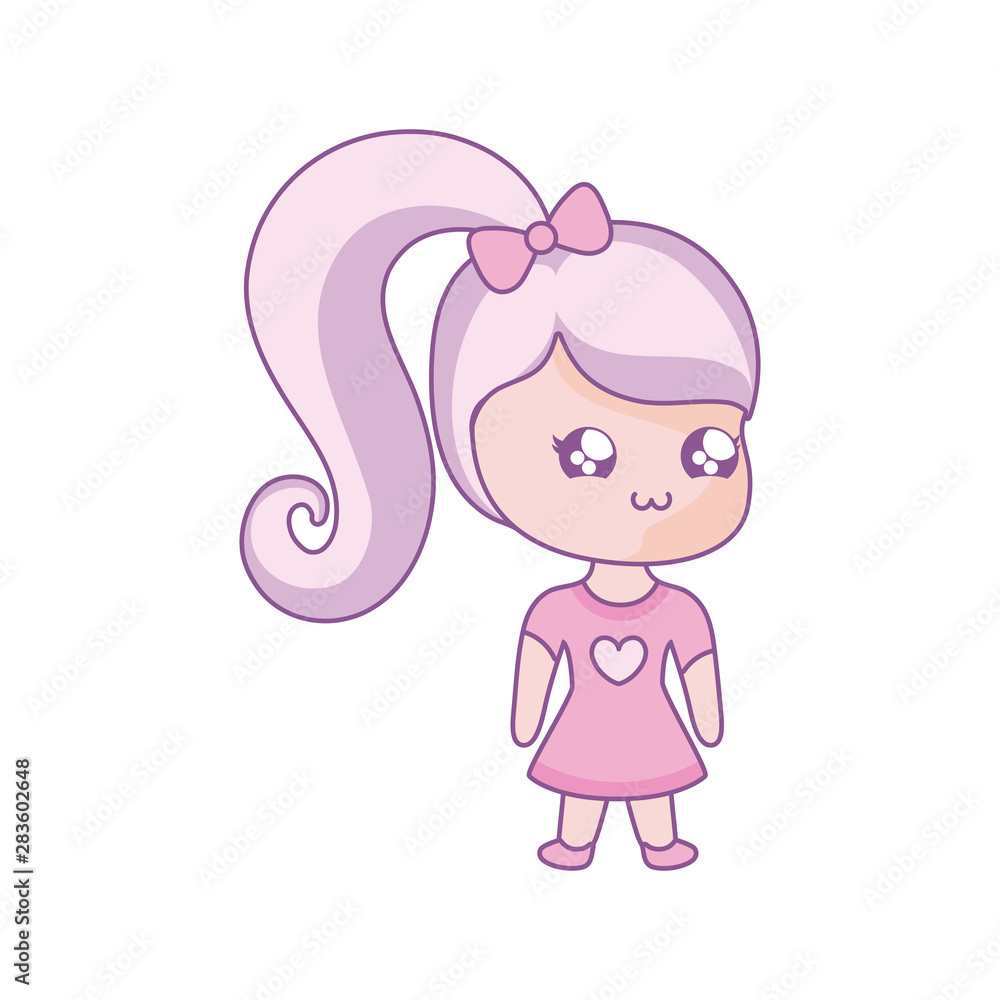 cute little girl kawaii style cute little girl kawaii style
