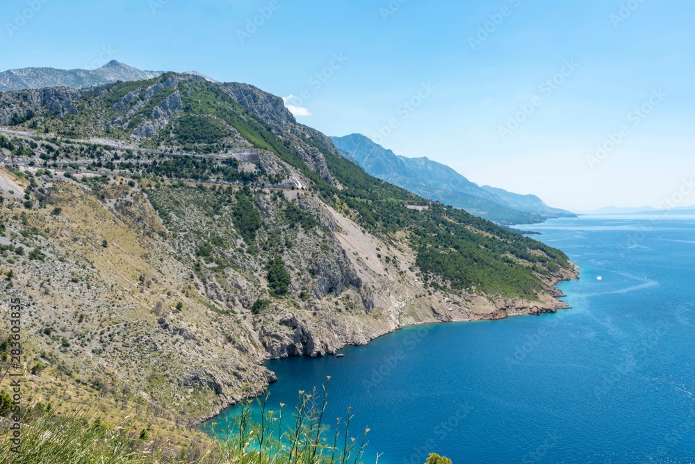 Adriatic sea by the Dalmatian coast in Croatia